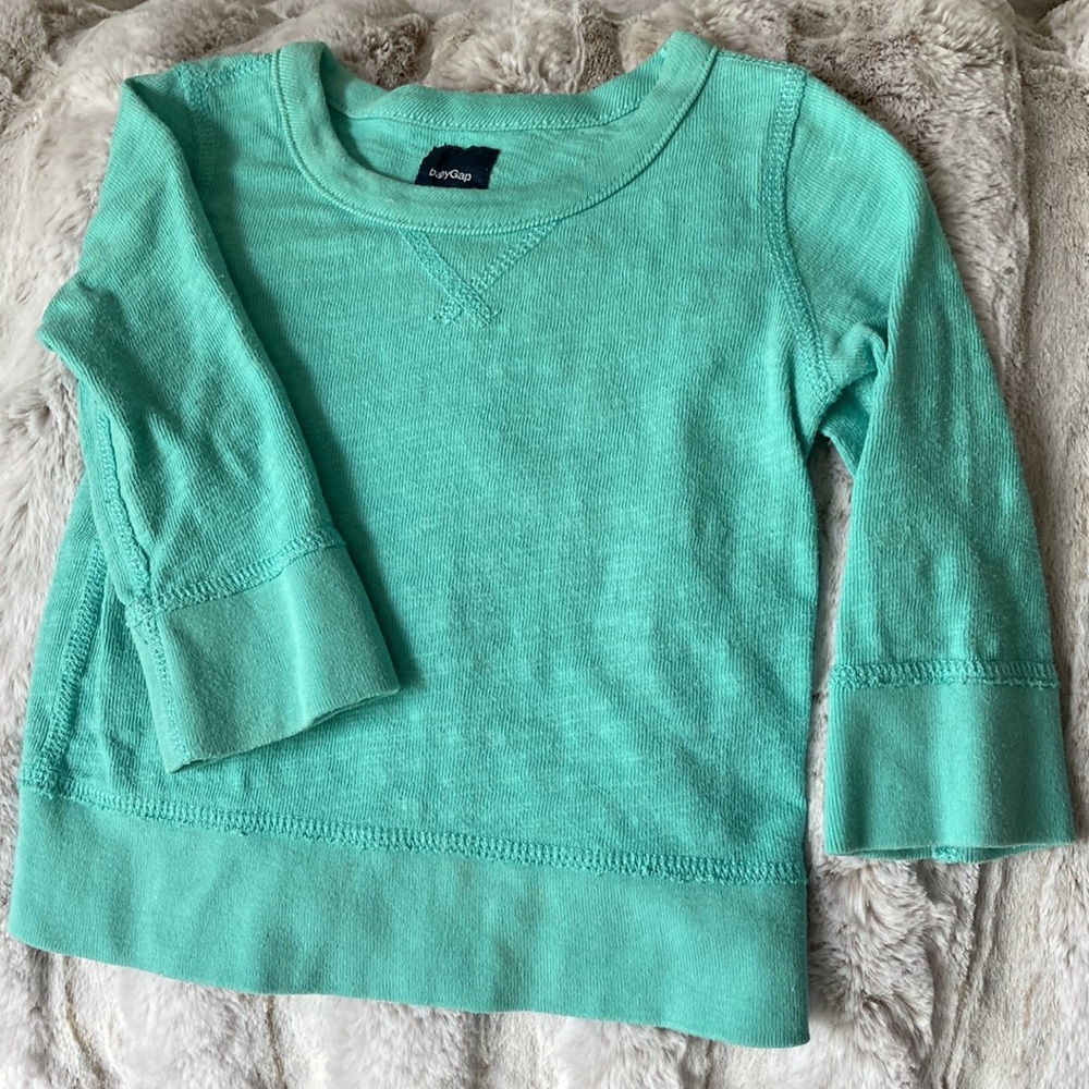 Aqua Crew Neck Long Sleeve